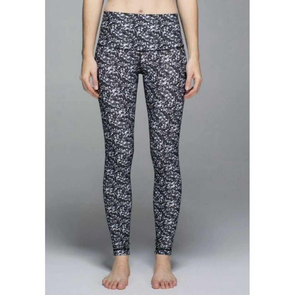 lululemon athletica Black and White Patterned Leggings